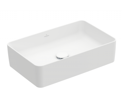 Раковина, Villeroy&Boch, Collaro, шгв 560*360*145, отверстия для смесителя-отсутствуют, CeramicPlus, цвет-камень белый (Stone White)