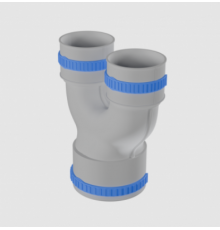 Тройник, Flexag, FL110-TR 2x75, Y-образный круглый