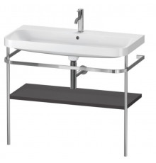 Консоль, Duravit, Happy D.2 Plus, шгв 975*490*850, 1, цвет полки-графит суперматовый, цвет рамы-хром