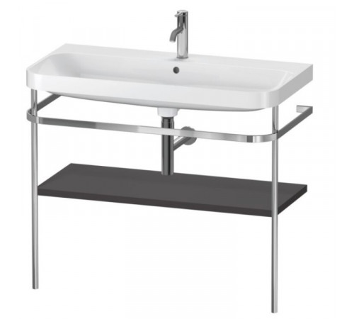 Консоль, Duravit, Happy D.2 Plus, шгв 975*490*850, 1, цвет полки-графит суперматовый, цвет рамы-хром
