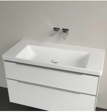Раковина, Villeroy&Boch, Subway 3.0, шгв 1000*470*120, отверстия для смесителя-отсутствуют, CeramicPlus, цвет-альпийский белый