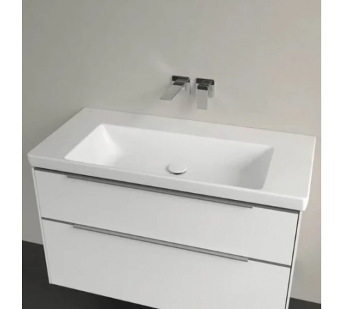 Раковина, Villeroy&Boch, Subway 3.0, шгв 1000*470*120, отверстия для смесителя-отсутствуют, CeramicPlus, цвет-альпийский белый