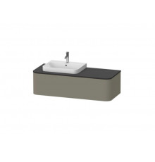 Тумба под раковину, Duravit, Happy D.2 Plus, шгв 1300*550*354, раковина-необходимо заказать, цвет-каменно-серый сатиново-матовый