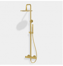 Душевая стойка, Fima Carlo Frattini, Shower column, X COLLECTION, цвет-брашированное золото
