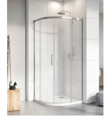 Двери, Radaway, Idea PDD, шв 900*2000, в комплекте-2 шт., петли-слева и справа, хром, цвет стекла-прозрачный, Easy Clean