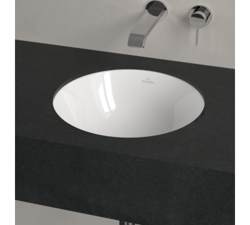 Раковина, Villeroy&Boch, Loop&Friends, шгв 380*380*210, отверстия для смесителя-отсутствуют, CeramicPlus, цвет-альпийский белый