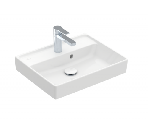 Раковина, Villeroy&Boch, Collaro, шгв 500*400*150, отверстия для смесителя-1, цвет-альпийский белый