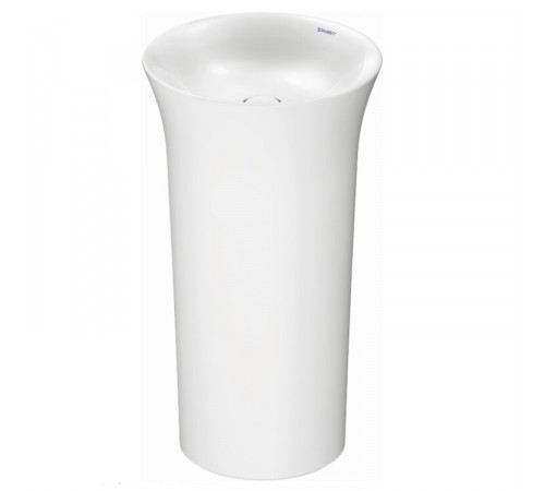Раковина, Duravit, White Tulip, шгв 500*500*900, отверстия для смесителя-отсутствуют, подключение к полу, цвет-белый