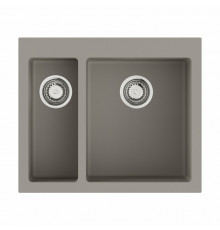 Мойка, OMOIKIRI, Bosen, шгв 590*500*220, отверстия для смесителя-3 промаркированных, чаши-2, цвет-leningrad grey