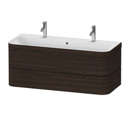 Тумба под раковину, Duravit, Happy D.2 Plus, шгв 1175*490*480, раковина-в комплекте, цвет-орех брашированный