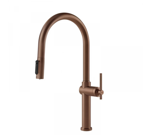 Смеситель для кухни, Gessi, Habito Filtered, с функцией фильтрации воды, цвет-Copper Brushed PVD
