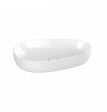 Раковина, Villeroy&Boch, Antao, шгв 650*400*145, отверстия для смесителя-отсутствуют, CeramicPlus, цвет-альпийский белый