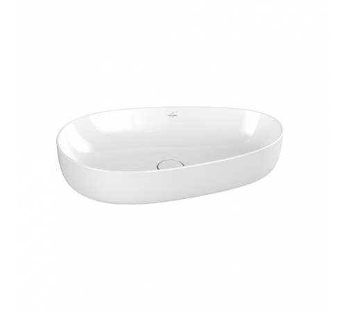 Раковина, Villeroy&Boch, Antao, шгв 650*400*145, отверстия для смесителя-отсутствуют, CeramicPlus, цвет-альпийский белый