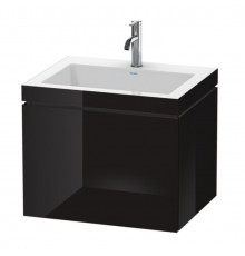 Тумба под раковину, Duravit, L-Cube, шгв 600*480*500, раковина-в комплекте, цвет-чёрный глянцевый