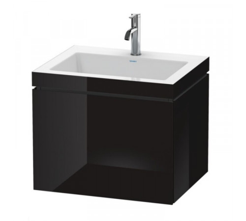 Тумба под раковину, Duravit, L-Cube, шгв 600*480*500, раковина-в комплекте, цвет-чёрный глянцевый