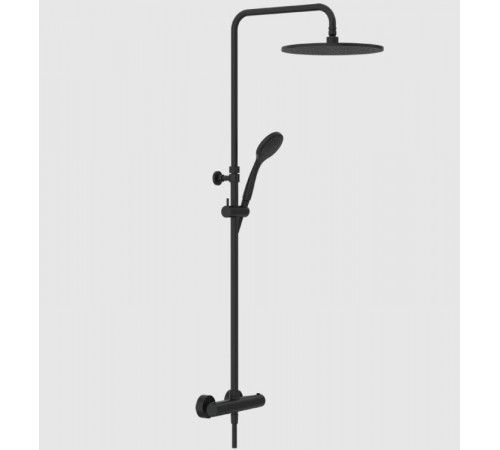 Душевая стойка, Gessi, Minimalistic shower, цвет-черный матовый