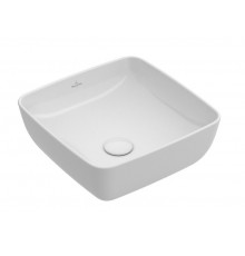 Раковина, Villeroy&Boch, Artis, шгв 410*410*125, отверстия для смесителя-отсутствуют, CeramicPlus, цвет-альпийский белый