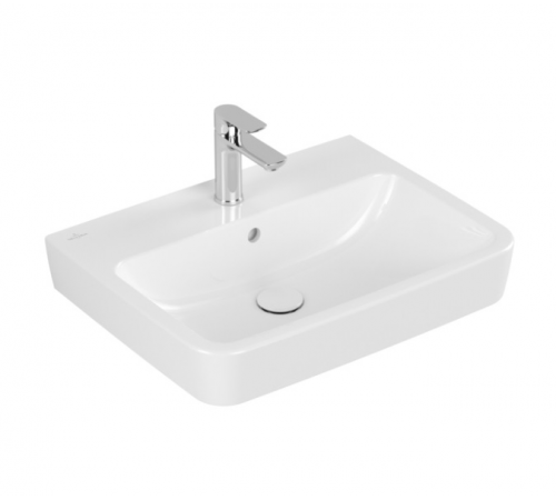 Раковина, Villeroy&Boch, O.Novo, шгв 550*460*125, отверстия для смесителя-1 сквозное, 2 промаркированных, AntiBac, цвет-альпийский белый