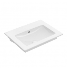 Раковина, Villeroy&Boch, Venticello, шгв 600*500*120, отверстия для смесителя-отсутствуют, CeramicPlus, цвет-альпийский белый