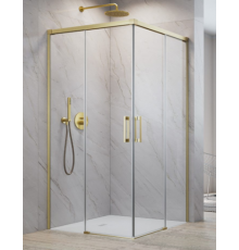 Дверь, Radaway, Idea KDD, шв 900*2005, петли-слева, золото брашированное, цвет стекла-прозрачный, Easy Clean
