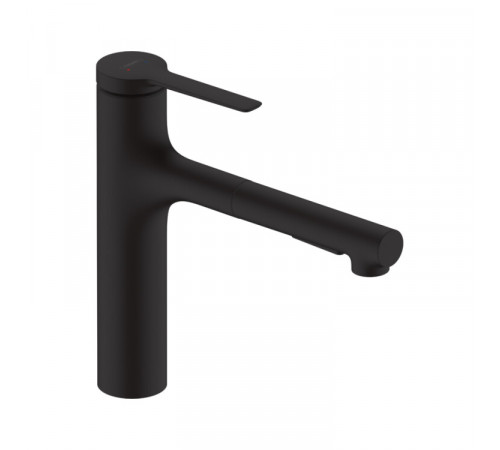 Смеситель для кухни, Hansgrohe, Zesis M33, sBox lite, с вытяжным душем, цвет-черный матовый