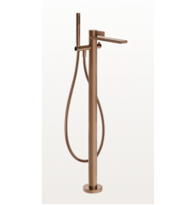 Смеситель для ванны и душа, Gessi, Inverso Diamantato, напольный, цвет-Copper Brushed PVD