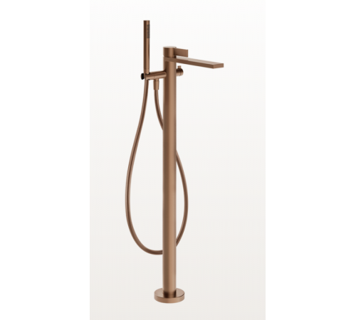 Смеситель для ванны и душа, Gessi, Inverso Diamantato, напольный, цвет-Copper Brushed PVD