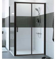 Дверь, Huppe, Design Pure, шв 1500*2000, петли-расположение не указано, черный, цвет стекла-ультра прозрачный, Anti-Plaque