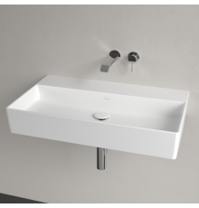 Раковина, Villeroy&Boch, Memento 2.0, шгв 800*470*140, отверстия для смесителя-отсутствуют, CeramicPlus, цвет-альпийский белый