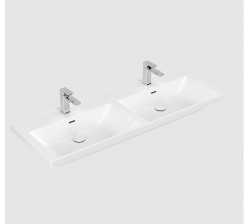 Раковина, Villeroy&Boch, Subway 3.0, шгв 1300*475*165, отверстия для смесителя-2, цвет-альпийский белый