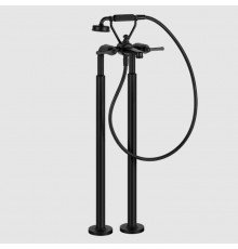 Смеситель для ванны и душа, Gessi, VENTI20, напольный, цвет-черный матовый