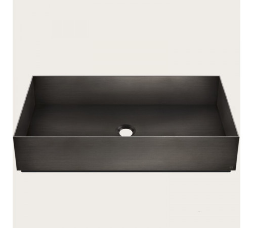 Раковина, Gessi, шгв 600*350*125, отверстия для смесителя-отсутствуют, цвет-Black Metal Brushed PVD