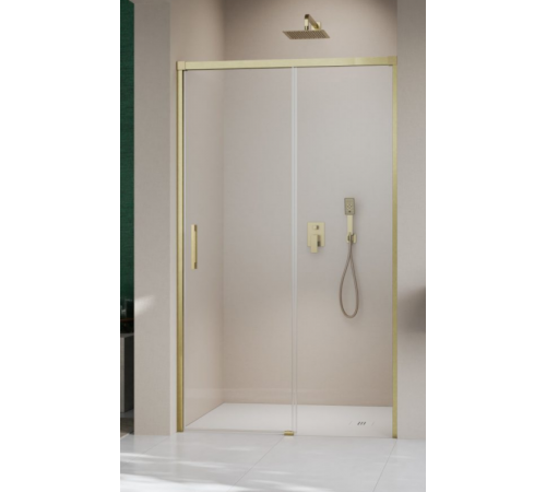 Дверь, Radaway, Idea DWJ, шв 1100*2005, петли-справа, золото брашированное, цвет стекла-прозрачный, Easy Clean