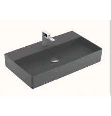 Раковина, Villeroy&Boch, Memento 2.0, шгв 800*470*135, отверстия для смесителя-1 сквозное, 2 промаркированных, CeramicPlus, цвет-графит