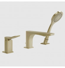 Смеситель для ванны и душа, Gessi, Rilievo, цвет-Brushed Brass PVD
