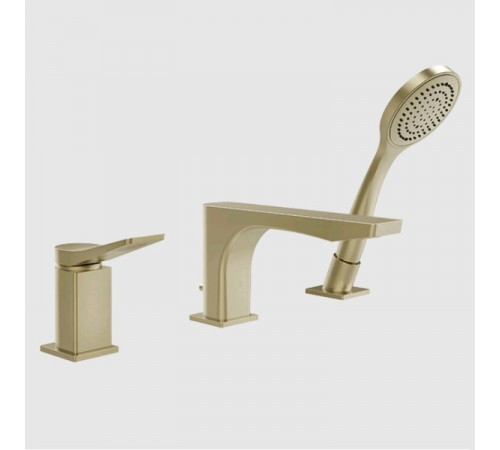 Смеситель для ванны и душа, Gessi, Rilievo, цвет-Brushed Brass PVD