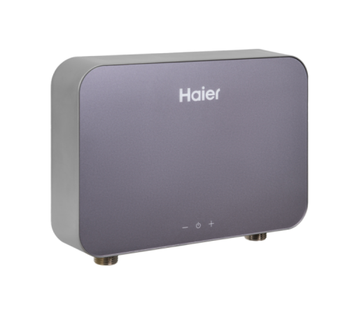 Водонагреватель электрический, Haier, проточный, SMART-EI6, с электронным управлением и сухим ТЭНом, цвет-черный сапфир