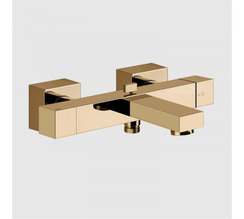 Смеситель для ванны и душа, Gessi, Rettangolo, цвет-Warm Bronze PVD