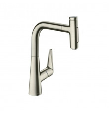 Смеситель для кухни, Hansgrohe, Talis Select M51, цвет-сталь