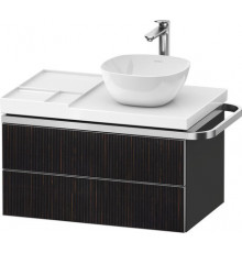 Тумба под раковину, Duravit, Aurena, шгв 784*492*435, раковина-необходимо заказать, цвет-тисненое эбеновое дерево/графит суперматовый