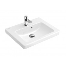 Раковина, Villeroy&Boch, Subway 2.0, шг 500*400, отверстия для смесителя-1, CeramicPlus, цвет-альпийский белый