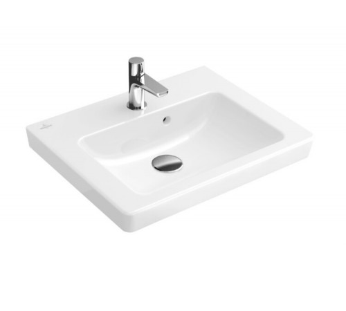Раковина, Villeroy&Boch, Subway 2.0, шг 500*400, отверстия для смесителя-1, CeramicPlus, цвет-альпийский белый