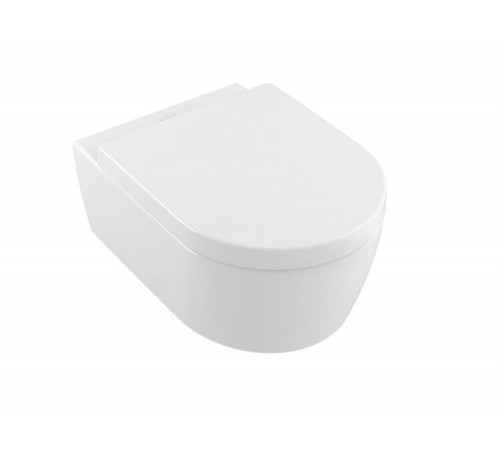 Унитаз, Villeroy&Boch, Avento, подвесной, шгв 370*530*310, CeramicPlus, цвет-Stone White
