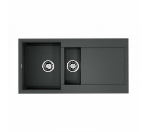 Мойка, OMOIKIRI, Sakaime, шгв 1000*500*200, отверстия для смесителя-отсутствуют, чаши-2, цвет-платина