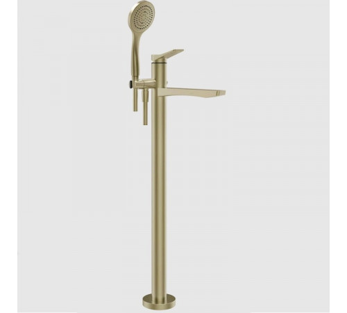 Смеситель для ванны и душа, Gessi, Rilievo, напольный, цвет-Brushed Brass PVD