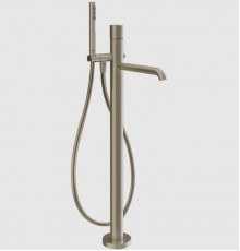 Смеситель для ванны и душа, Gessi, Habito Diamantato, напольный, цвет-Finox Brushed Nickel