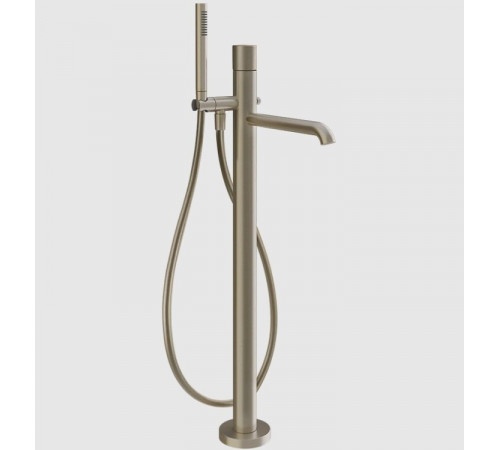Смеситель для ванны и душа, Gessi, Habito Diamantato, напольный, цвет-Finox Brushed Nickel