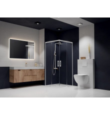 Дверь, Radaway, Idea KDD, шв 1200*2000, петли-слева, белый, цвет стекла-прозрачный, Easy Clean