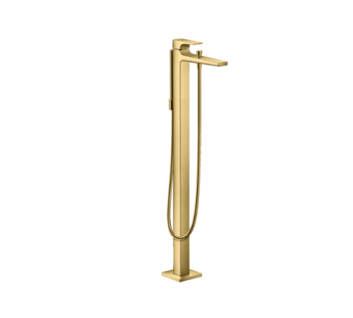 Смеситель для ванны и душа, Hansgrohe, Metropol, напольный, цвет-полированное золото