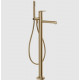 Смеситель для ванны и душа, Gessi, Ingranaggio, напольный, цвет-Warm Bronze Brushed PVD